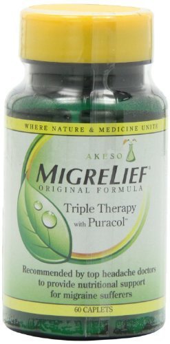 Migrelief Original Formula, Triple Therapy with Puracol, 60 Caplets (Pack of 2)