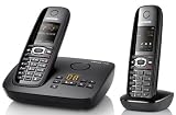 Gigaset  - C595 Duo - Téléphone sansfil DECT avec répondeur - Noir