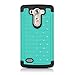 LG G3 Vigor Case, SGM (TM) Hybrid Gel Rhinestone Bling Armor Defender Case For LG G3 Vigor [SGM(TM) LOGO] (Turquoise + Black)