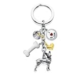 Boston Terrier - I Love My Dog Keychain