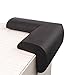 Elf Star 12 Pcs Extra Thick Premium High Density Furniture Table Edge & Corner Guard Baby Proofing Bumper Protector - Jumbo Size Value Pack Black