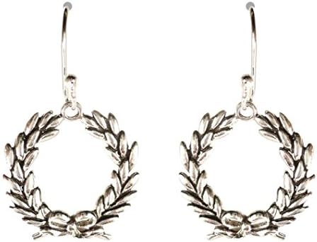 Bali Sky Sterling Silver Laurel Wreath Drop Earrings D025