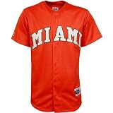 Majestic Miami Hurricanes Orange Collegiate Replica Baseball Jersey