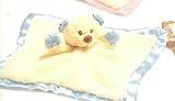 Finger Puppet Rattle Baby Blanket Lovey Blue Bear