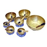 Singing Bowls / Set of 7 / Tibetan Multi-Layered Harmonics Meditation Tool / Singing Bowl Set