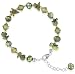Sterling Silver Tan Swarovski Crystal & Nugget Pearl 7 7.5 8 8.5 9 Adjustable Bracelet With Lobster Clasp