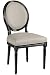 French Side Chair - oval back, Black
