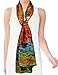 Dahlia Women's 100% Long Silk Scarf - Wassily Kandinsky 