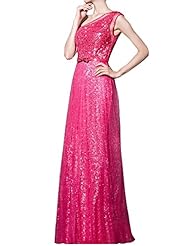 Sequined One Shoulder Evening Dress/Prom Dress/Tunic 