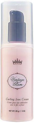 (1) Vintage Glam Curling Iron Cream 3.4 oz &amp; (1) FREE Mini Bath Sponge