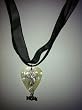 Cross on White - Guitar Pick Necklace