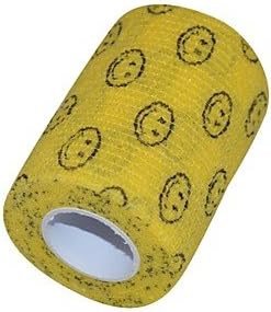 ZHYU Sports Outdoor 7.5cm x 4.5m Smile Face Printing Self Adhesive Nonwoven Cohesive Bandage