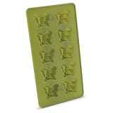 Green Butterfly-Shaped Silicone Ice Cube Tray (4 3/4" x 1 1/4" x 8 5/8")