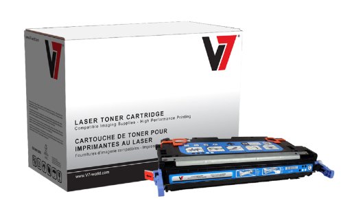 V7 Cyan Toner Cartridge for HP Color LaserJet 3600, 3600N, 3600DN, Q6471A, Q6471A, 95540 and 99B-02018 (V73600C)