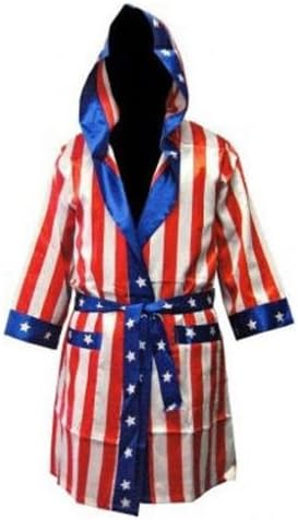 Rocky Balboa Movie Boxing Costume American Flag Robe