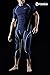 TSLA Men's 3/4 Compression Pants, Running Workout Tights, Cool Dry Capri Athletic Leggings, Yoga Gym Base Layer, Zero Pants Navy, Large
