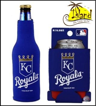 SET OF 2 KANSAS CITY ROYALS CAN & BOTTLE KOOZIE COOLER