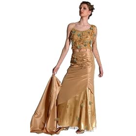 Rose Petal Taffeta Formal Prom Dress