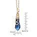 sedmart Natural Raw Blue Titanium Quartz Pendant Gold Plated Point Crystal Necklace Gemstone Jewelry Mothers Day Gifts