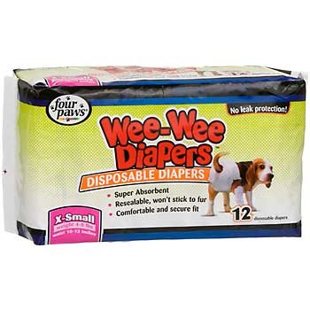 Wee-Wee Disposable Doggie Diapers, X-Small