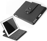 New SHARKK Apple iPad 2, The New iPad 3, iPad 4 (4th Gen) With Retina Display, Bluetooth Keyboard Case Cover Stand Rotates 360 Degrees With Multi Adjustable Angles And Removable Stand And iPad ClamShell Skin Case
