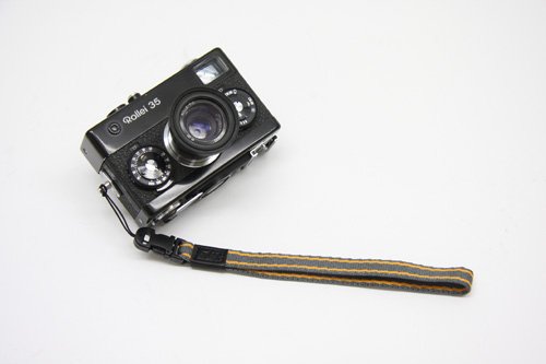 Rollei（ローライ）35用　ハンドストラップ　コンパクトカメラ用　グレー/イエロー