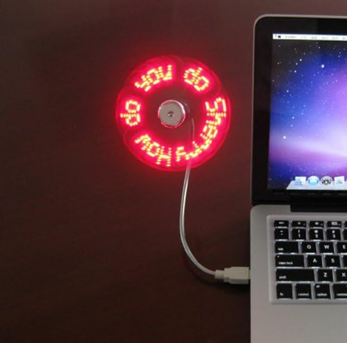 Ruishengda USB Computer Programming LED Message Fan, Silver