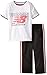New Balance Little Boys' Repeating Logo T-Shirt and Tricot Pant Set