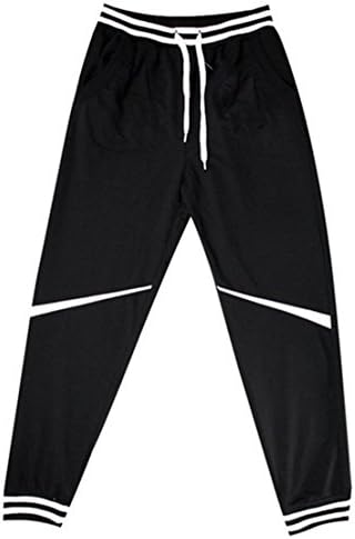 Uner New Men's Casual Baggy Hiphop Dance Jogger Sport Sweat Pants Trousers (3XL, Black)