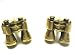 Gold Binocular Cufflinks