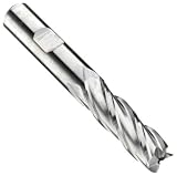 read full review Niagara Cutter S404 High-Speed Steel End Mill, General Purpose, Uncoated (Bright), 8 Flutes, Square End, 2