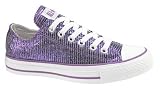 Converse Chuck Taylor All Star Lo Top Sparkle Purple Canvas Shoes 514292F