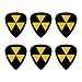Fallout Shelter Civil Defense Symbol Radioactive Radiation Safe Zone Novelty Guitar Picks Medium Gauge - Set of 6
