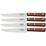 LamsonSharp Set of 4 Serrated Steak Knives - Stamped/ Rosewood Handle