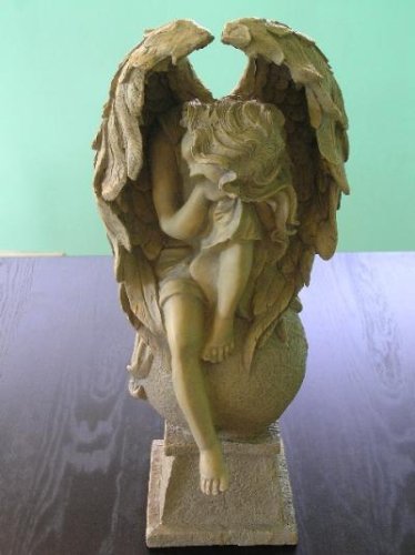 Large Resting Angel Garden Sculpture Statue 25" NEW