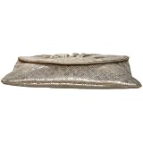 Lauren Merkin Ava Metallic Textured Snake Clut