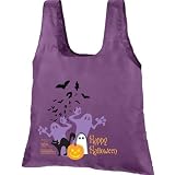 ChicoBag Halloween Trick or Treat Bags~Purple Ghost~Glow in the Dark