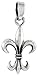 Sterling Silver Fleur-De-Lis Pendant, 1 1/16" (27mm) tall