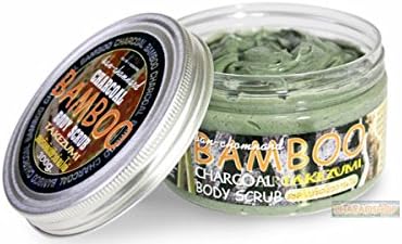 3 x 300g. Baan Chomanard Bamboo Charcoal Scrub Spa Herbal Skin Remove Dark Spot [Free Ceramine UV Line Ginkgo Plus Whitening Cream 8.50ml. + New IZE Jelli Balm ]