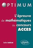 Epreuve de Mathematiques au Concours Acces