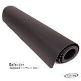 Defender Solid PVC Indoor Rower Mat, Defender Black