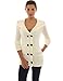 PattyBoutik Women's Hoodie Double Breasted Knit Sweater Coat