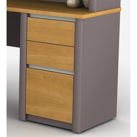 Cappucino Cherry and Slate Storage Pedestal