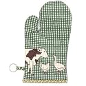 AC44 GRÜN 1 Küchenhandschuh Kochhandschuh Serie Animal Check . Clayre & Eef