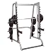 SHIPPING INCLUDEDThe Series 7 Smith Machine. Set to a 7-degree reversed pitch, the Series 7 allows natural upper and lower body movements for maximum muscle interaction; a feature not found in the traditional Smith Machine. User safety is provided by 20 cross-member lock-out points that are accessible with a simple 15-degree rotation of the bar, el ...