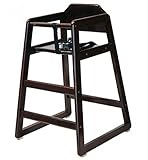 L.A. Commercial Grade High Chair - Espresso (Espresso) (30"H x 19.5"W x 19" ....