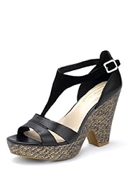 Autograph Leather Water Resistant T-Bar Wedge Shoes with Insolia®