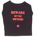 K9 Beware Of The Owner Dog T-shirt In Tin, Black, Medium
