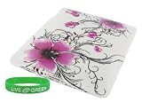 Purple Flower Design Hard Snap-on Case for Apple iPad 3G Wi-Fi