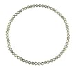 Anklet - A88 - Stretch - 4mm Swarovski (TM) Crystal and Heishi Beads - 8-1/2" for Smaller Ankles ~ Black Diamond (Grey / Gray)